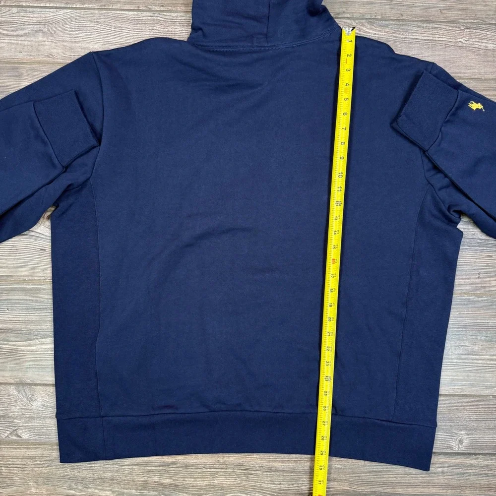 Polo Ralph Lauren Mens 2XB Hoodie Navy Blue RL Graphic Fleece NWT